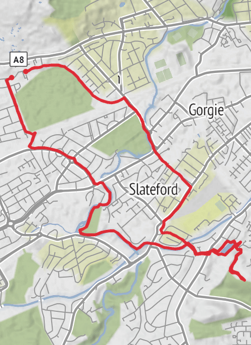 City of Edinburgh Running mobile static map