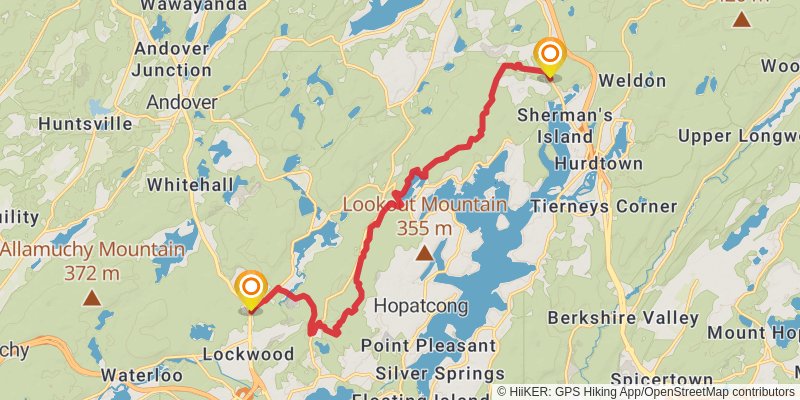 Highlands Trail stage 10 Map