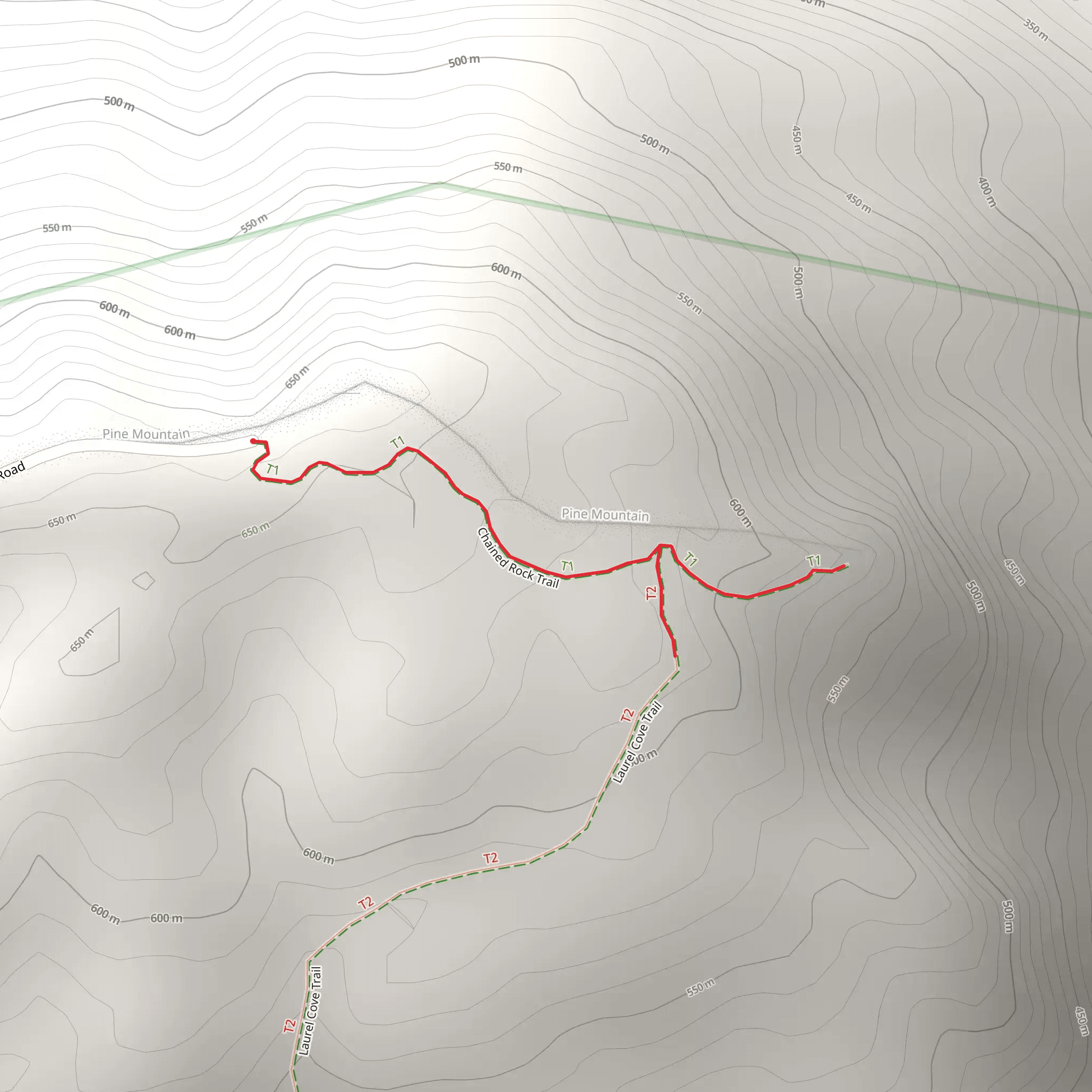 Chained Rock Trail mobile static map
