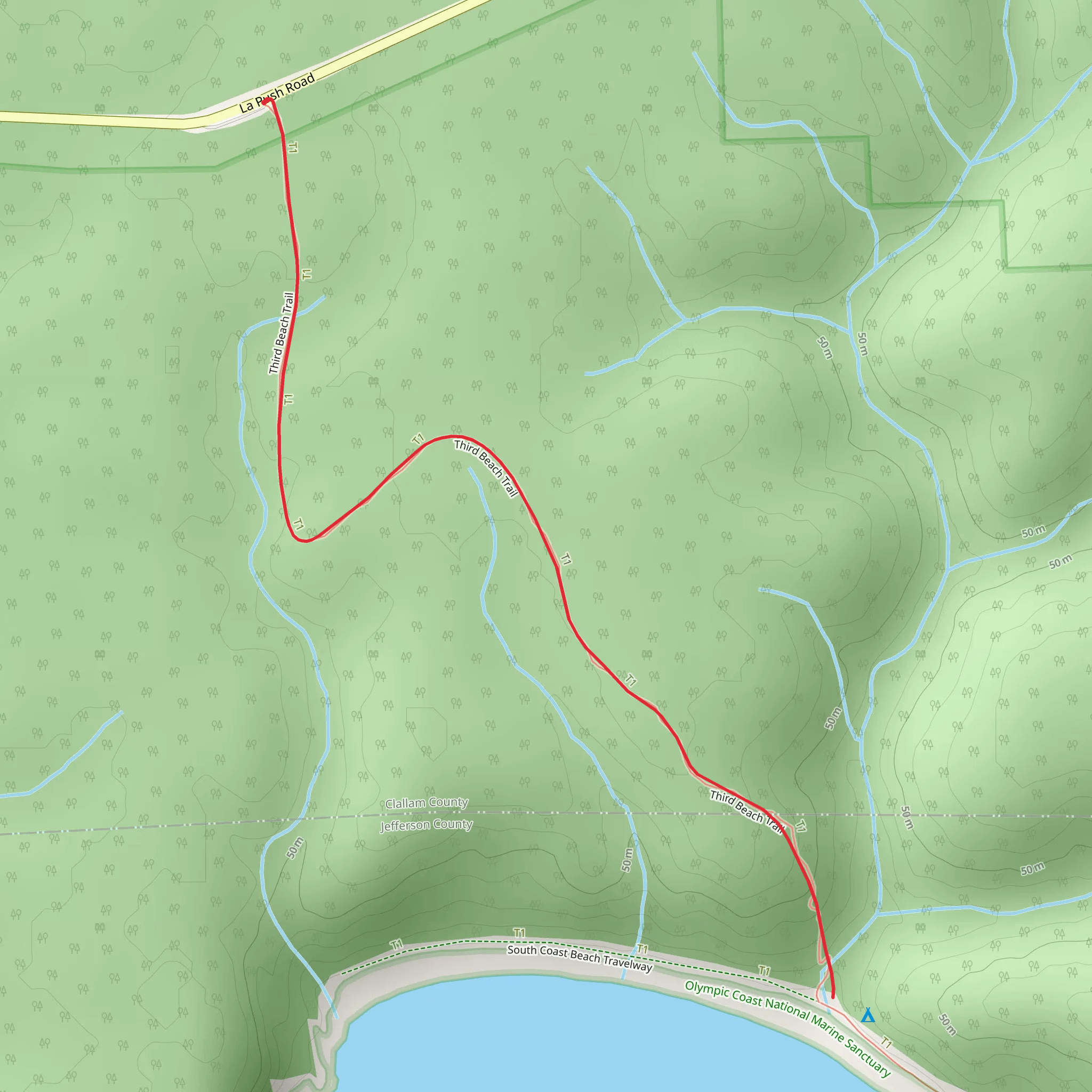 Third Beach Trail mobile static map