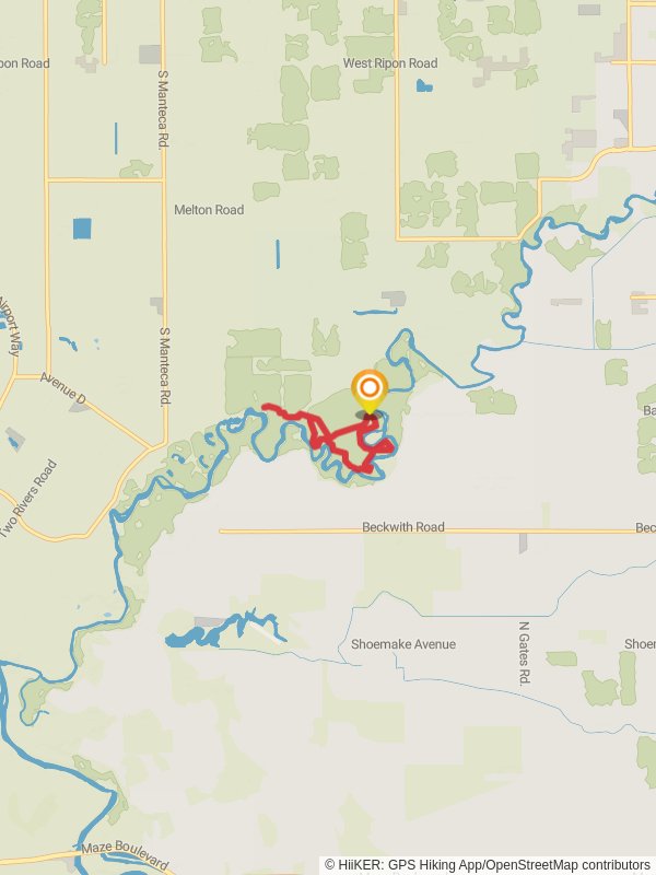 Loop along Stanislaus River