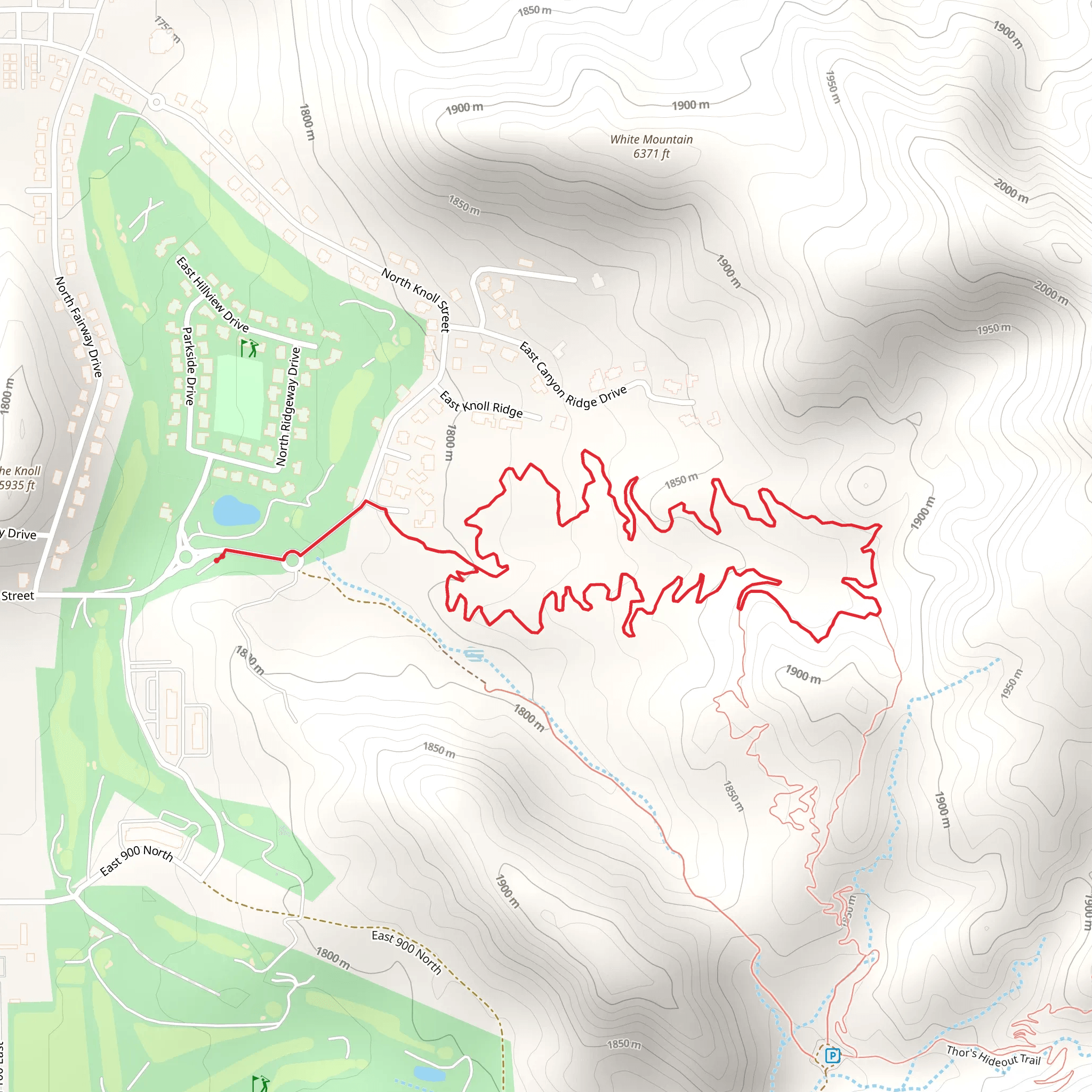 13th Hole Trail mobile static map