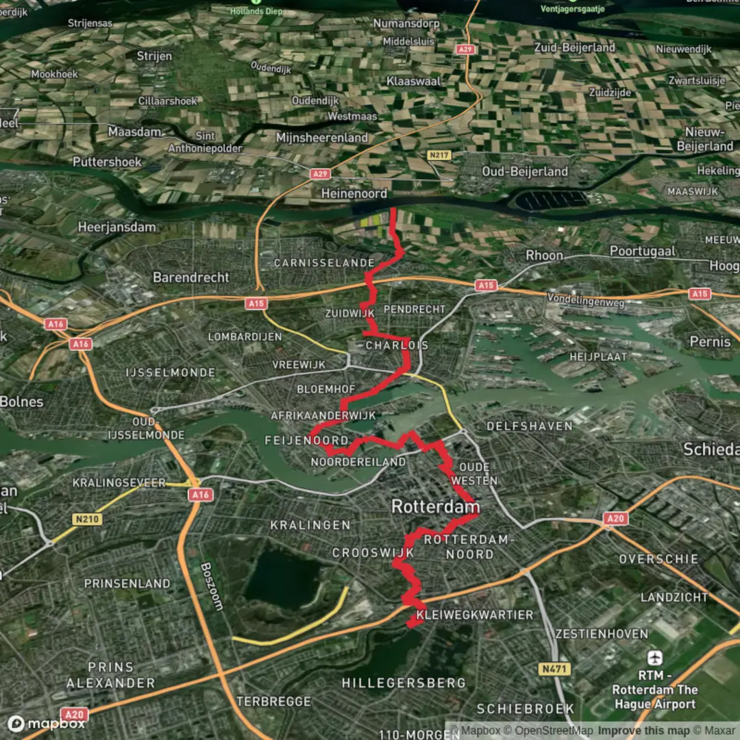 An image depicting the trail Berg en Broeksche Gemaalbrug to Fietsroute Network via Molenpolderpad and its surrounding area.