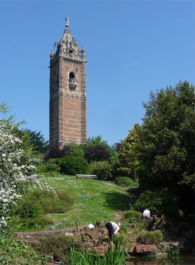 An image depicting the trail Brandon Hill and Cabot Tower and its surrounding area.