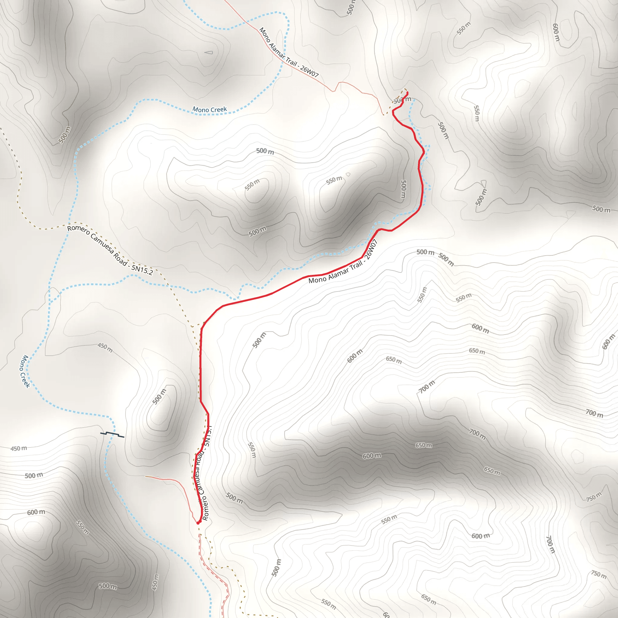 Romero Camuesa Road mobile static map