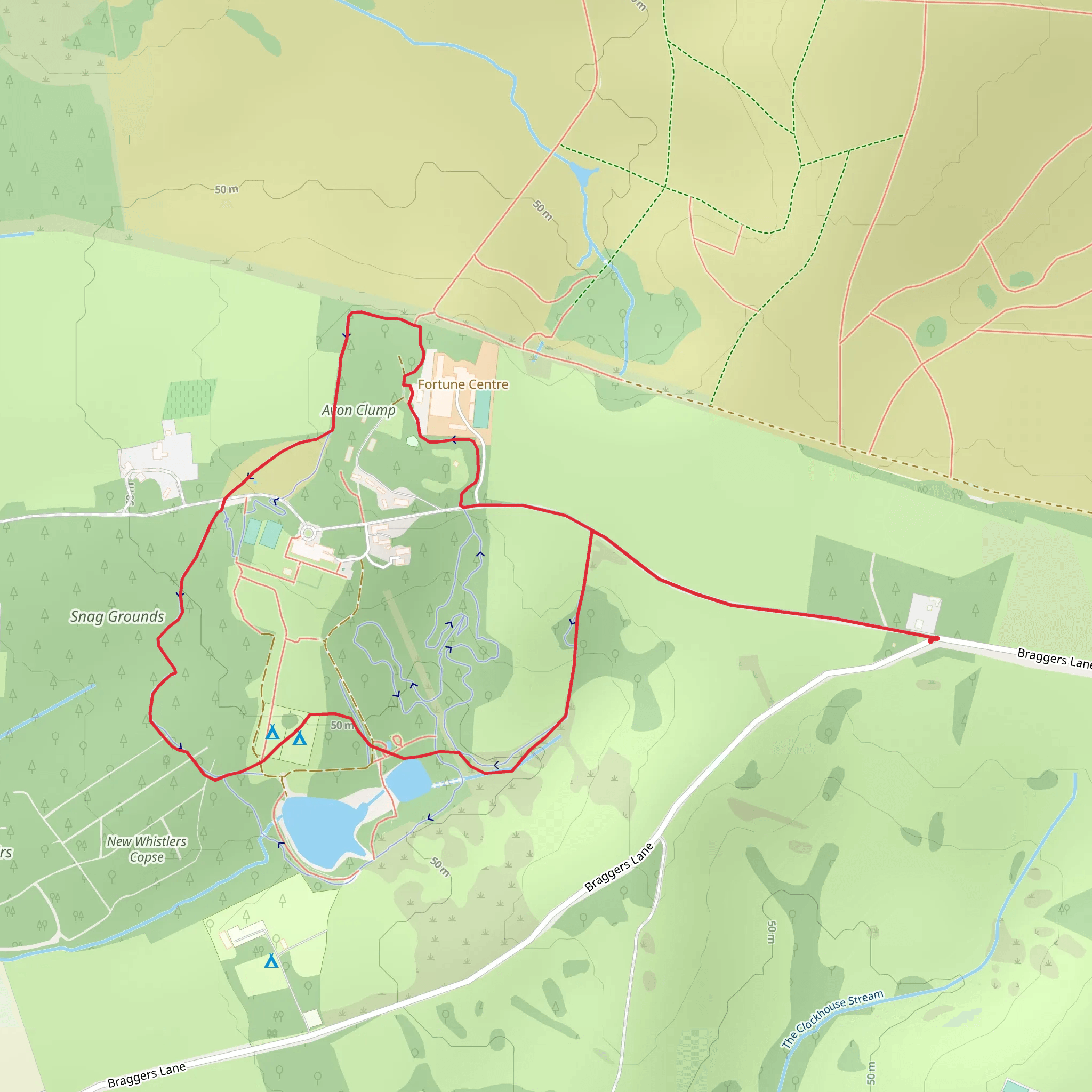 Avon Tyrrell Blue Trail mobile static map