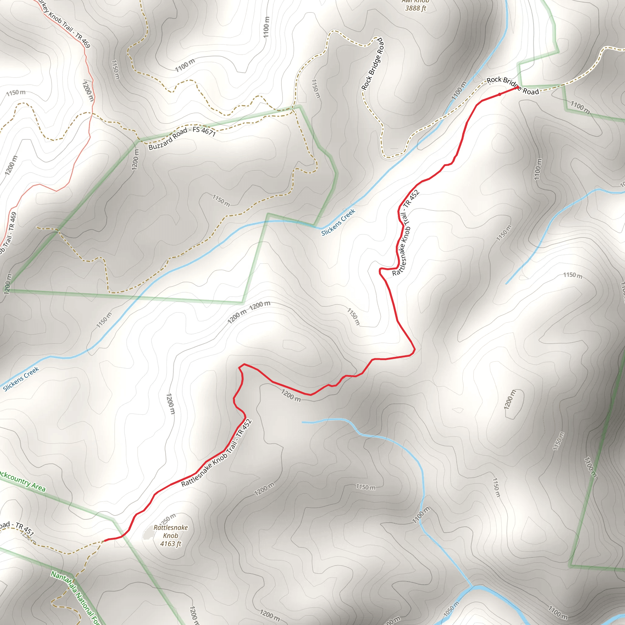 Rattlesnake Knob Trail mobile static map