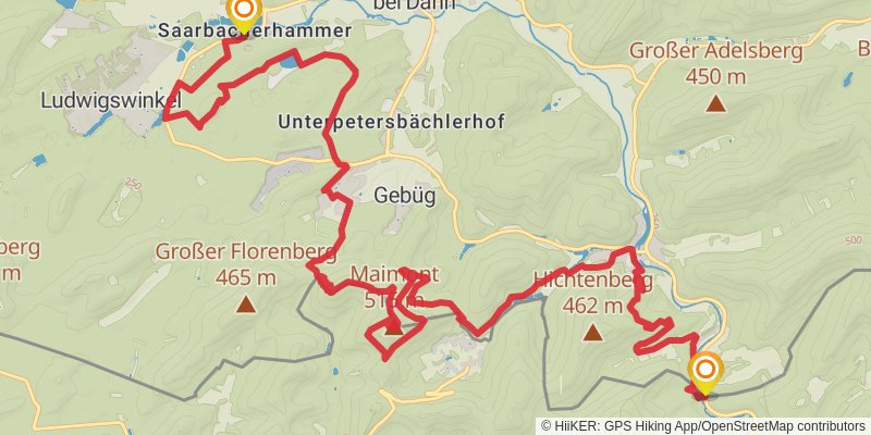 Felsenland Sagenweg stage 4 Map