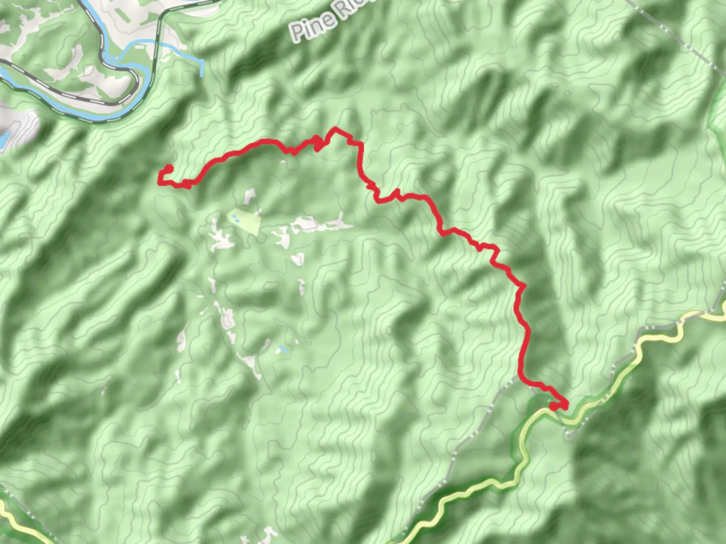 An image depicting the trail Floyd Mountain and Fork Mountain via Appalachian Trail and its surrounding area.