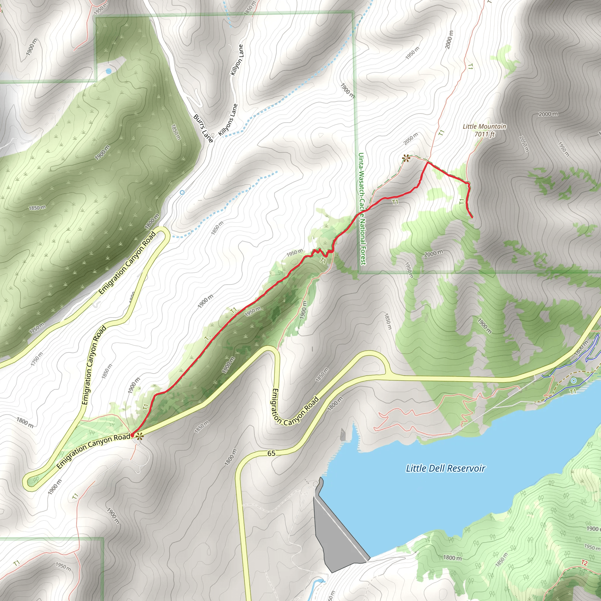 Little Mountain Trail mobile static map