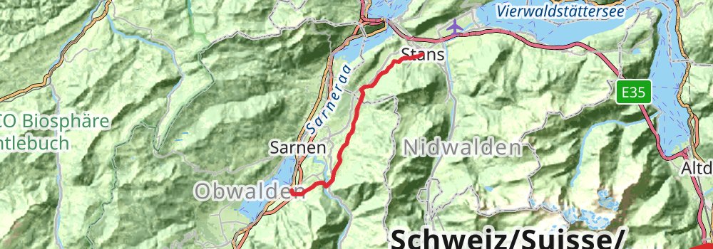 Camino Konstanz-Geneva stage 9 Map