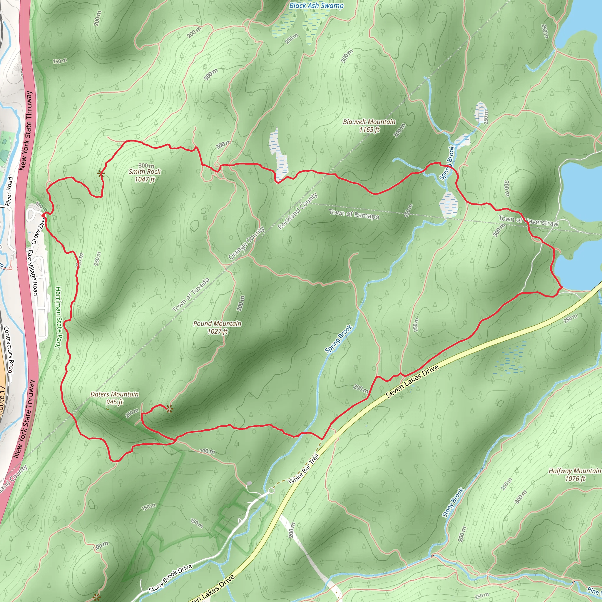 Tuxedo-Mount Ivy Trail Loop mobile static map