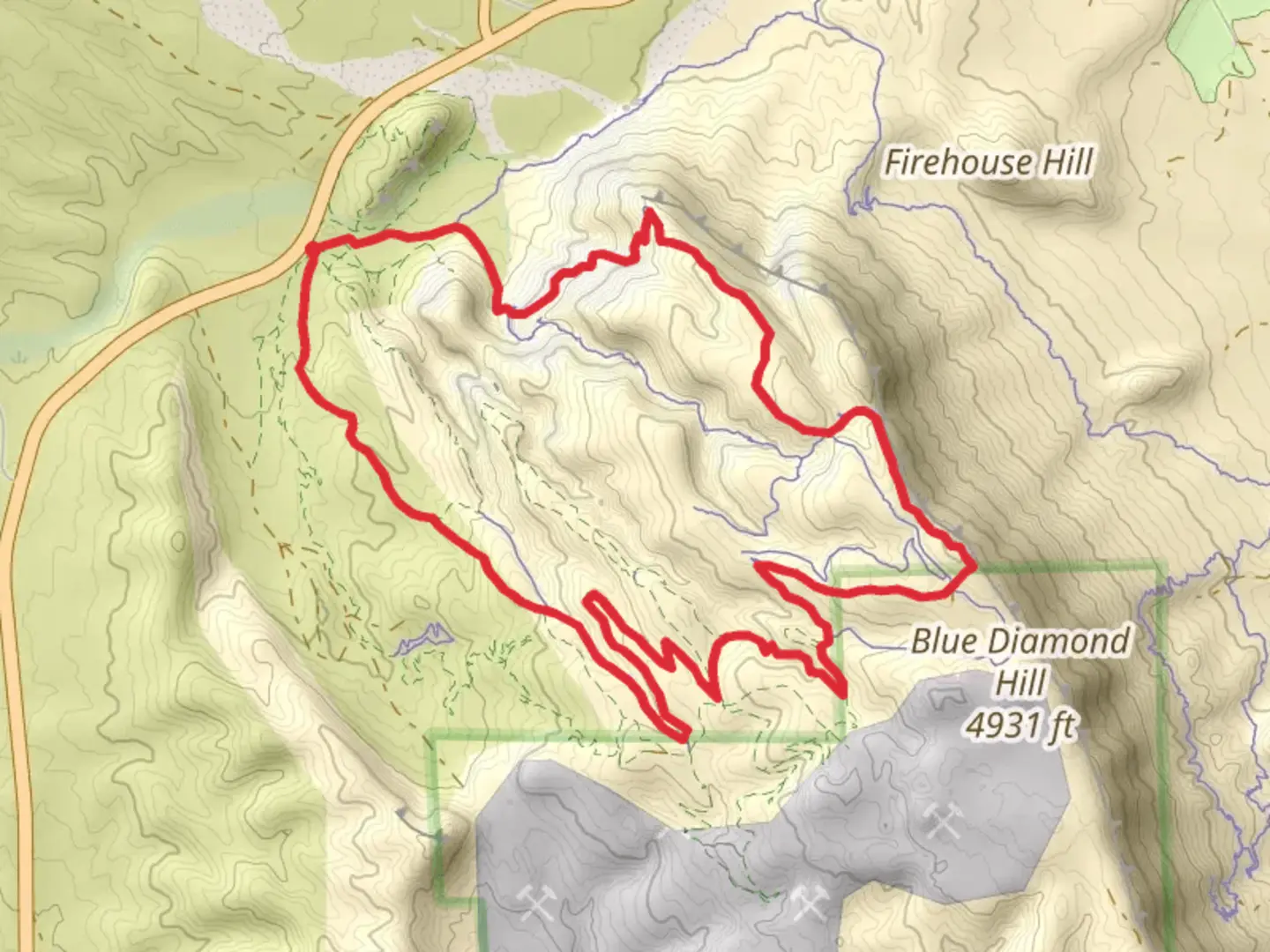 An image depicting the trail BUnny, SARS and Bomb Voyage Loop and its surrounding area.