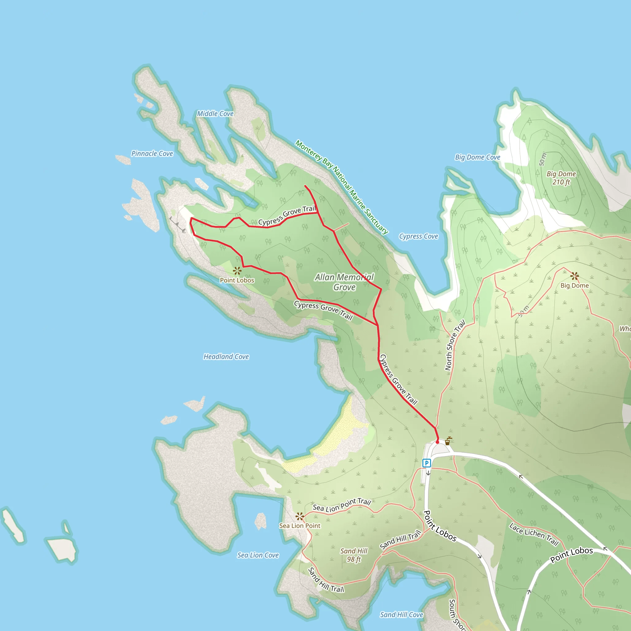 Cypress Grove Loop Trail mobile static map