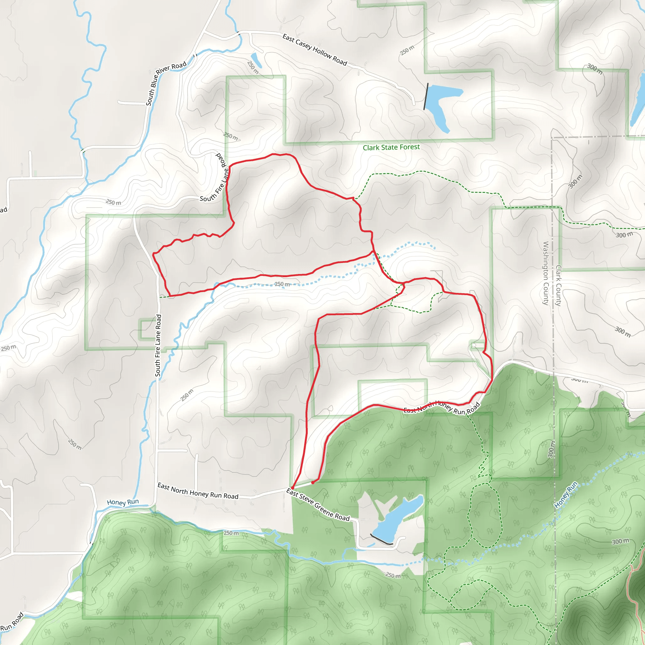 Clark State Forest Horse Loop Trail mobile static map