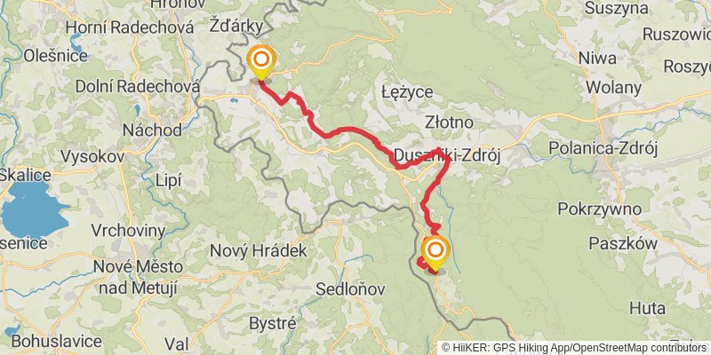 Main Sudety Trail stage 15 Map