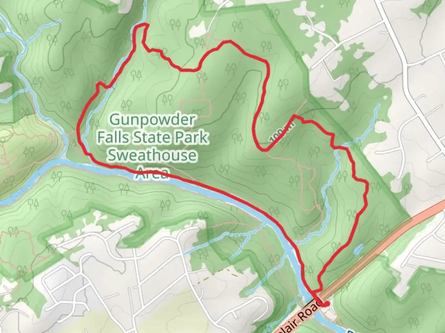 An image depicting the trail Stocksdale and Wildlands Loop Trail and its surrounding area.
