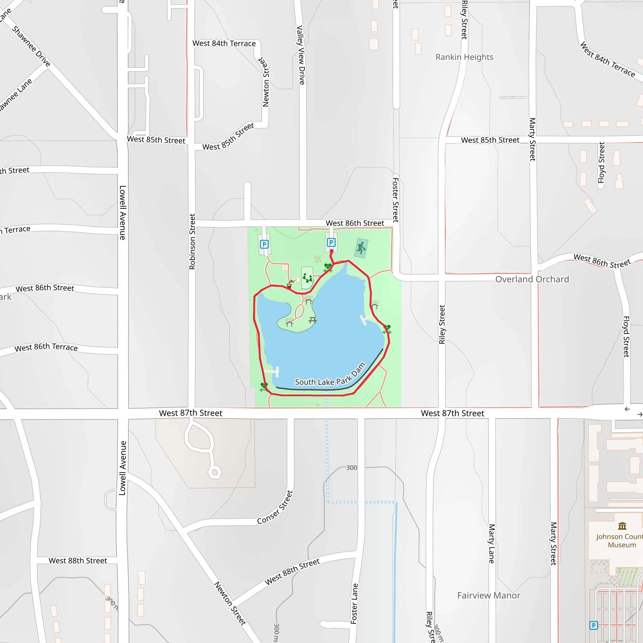 South Lake Park Loop mobile static map