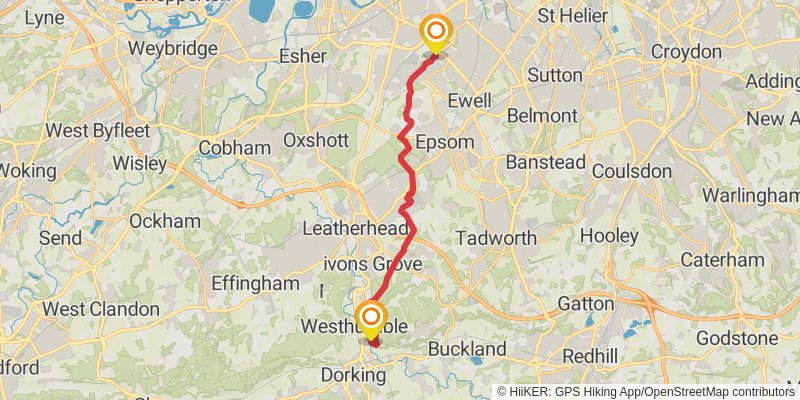 Burnham Thorpe to Portsmouth Walk stage 25 Map