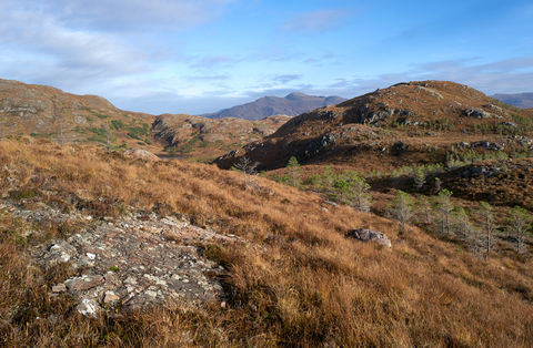 An image depicting the trail Beinn Airigh Charr and its surrounding area.