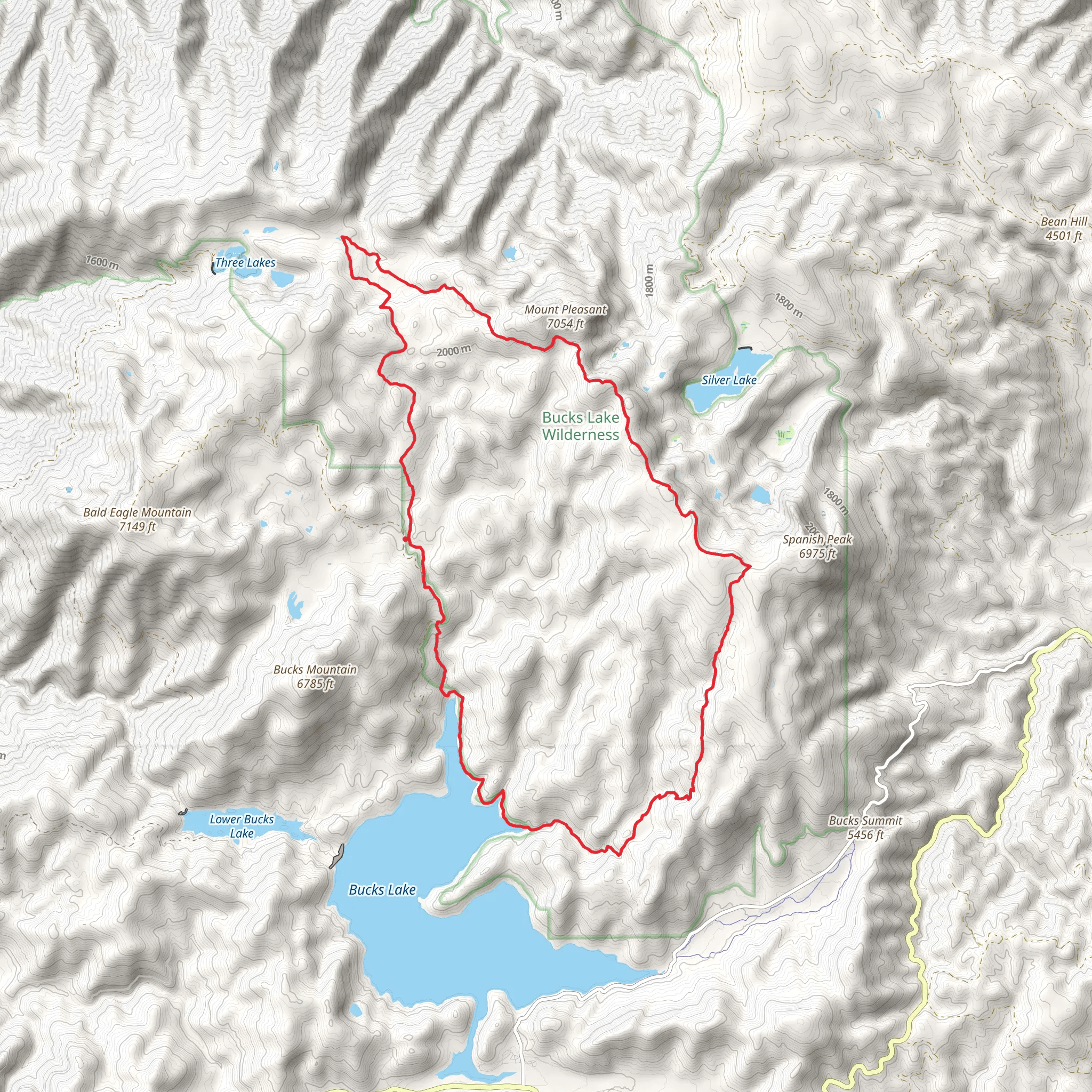 Mill Creek and Pacific Crest Loop Trail mobile static map