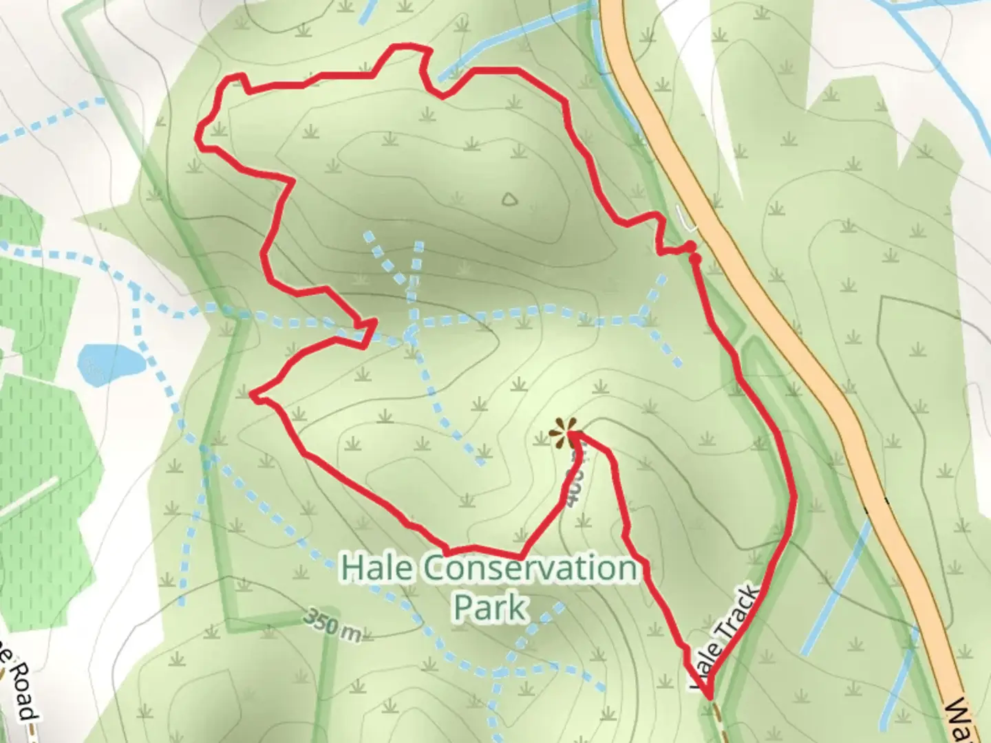An image depicting the trail Hale Conservation Park Loop and its surrounding area.