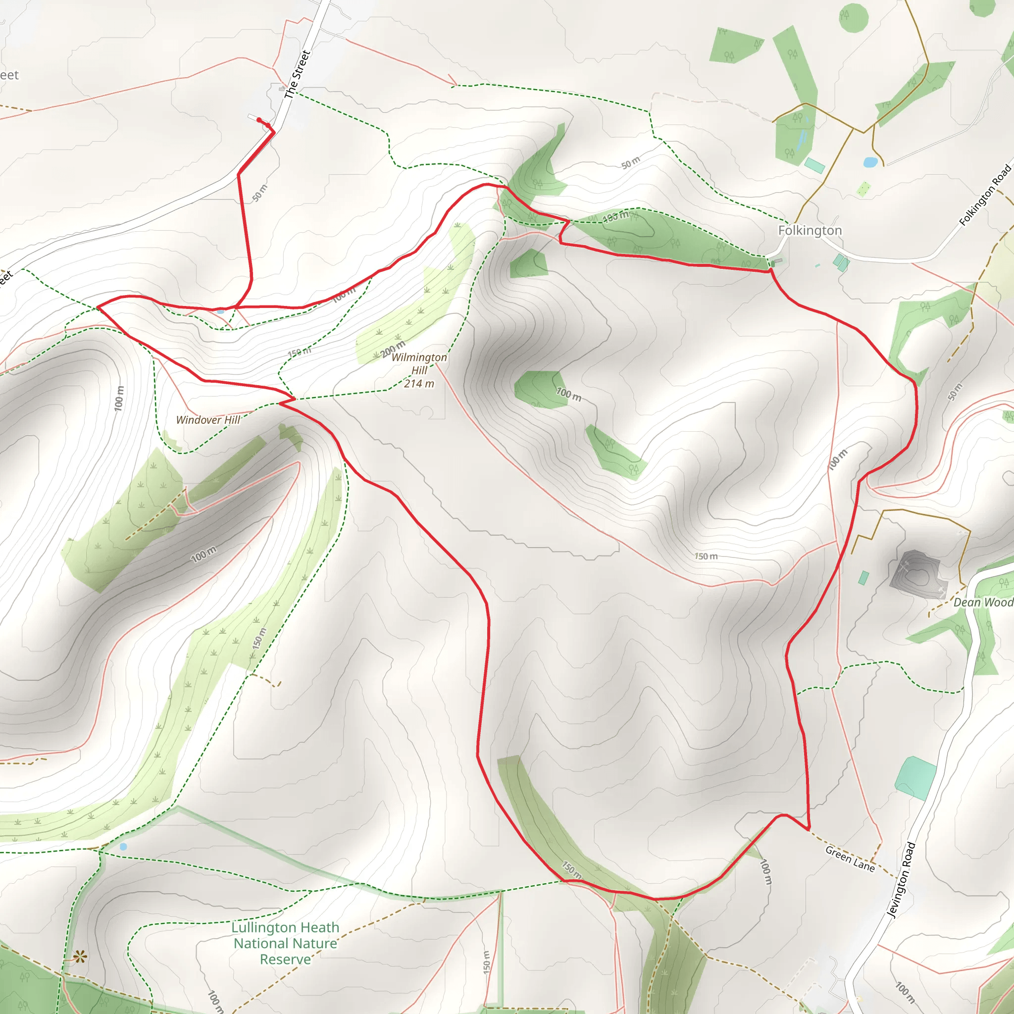 Loop around Wilmington Hill mobile static map