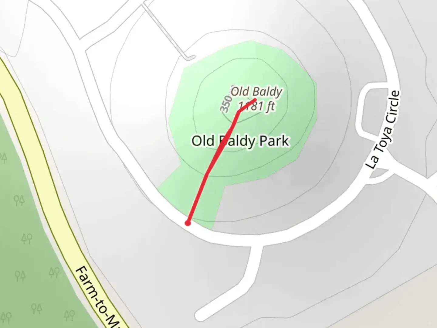 An image depicting the trail Old Baldy and its surrounding area.