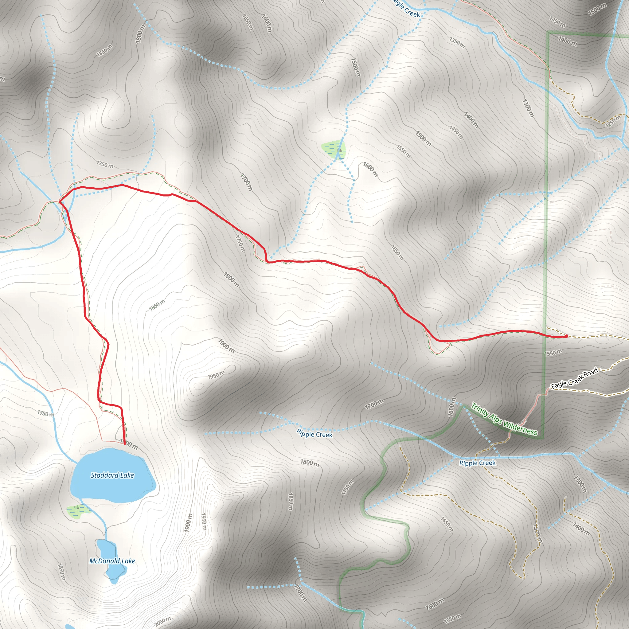 Stoddard Lake Trail mobile static map