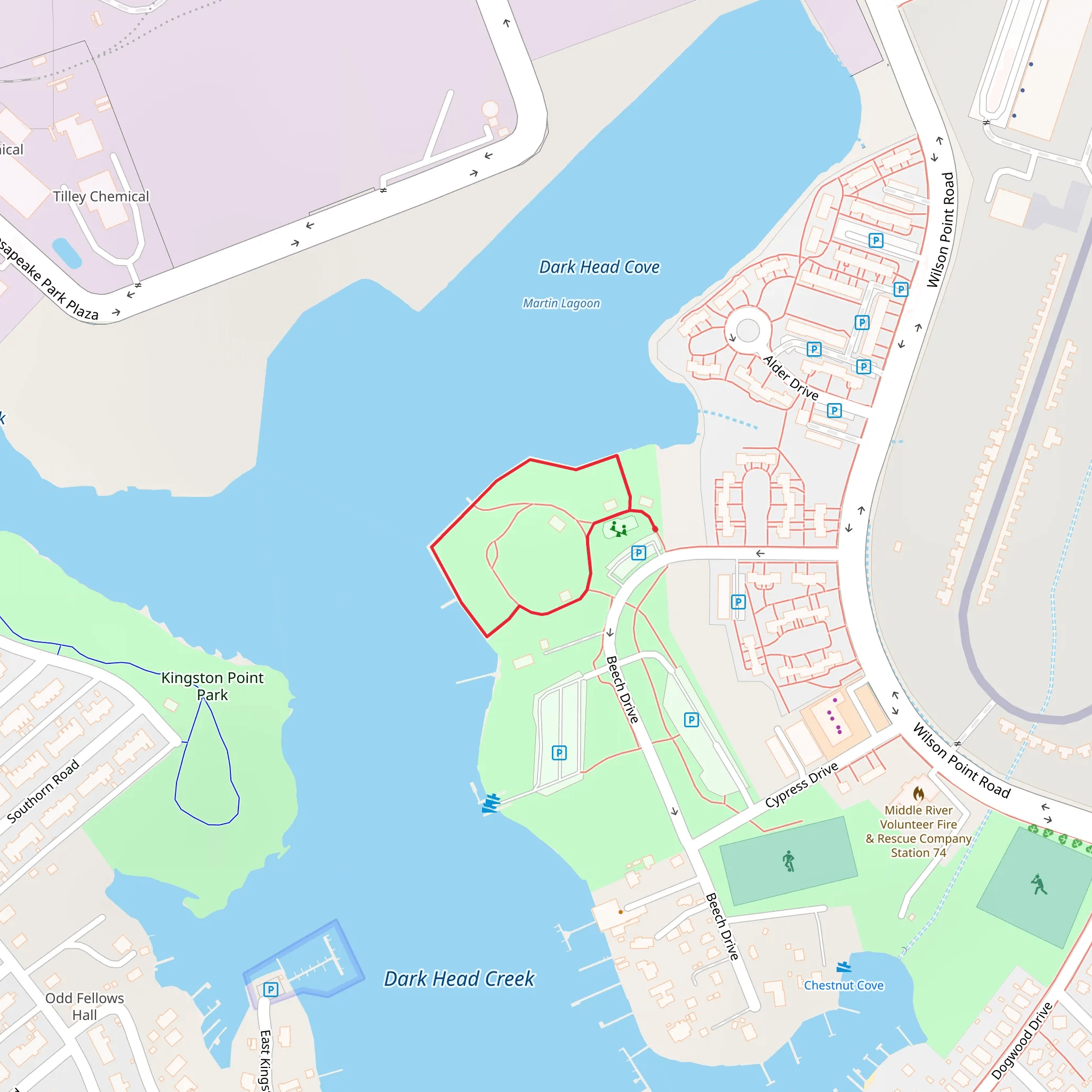 Beech Drive Loop mobile static map