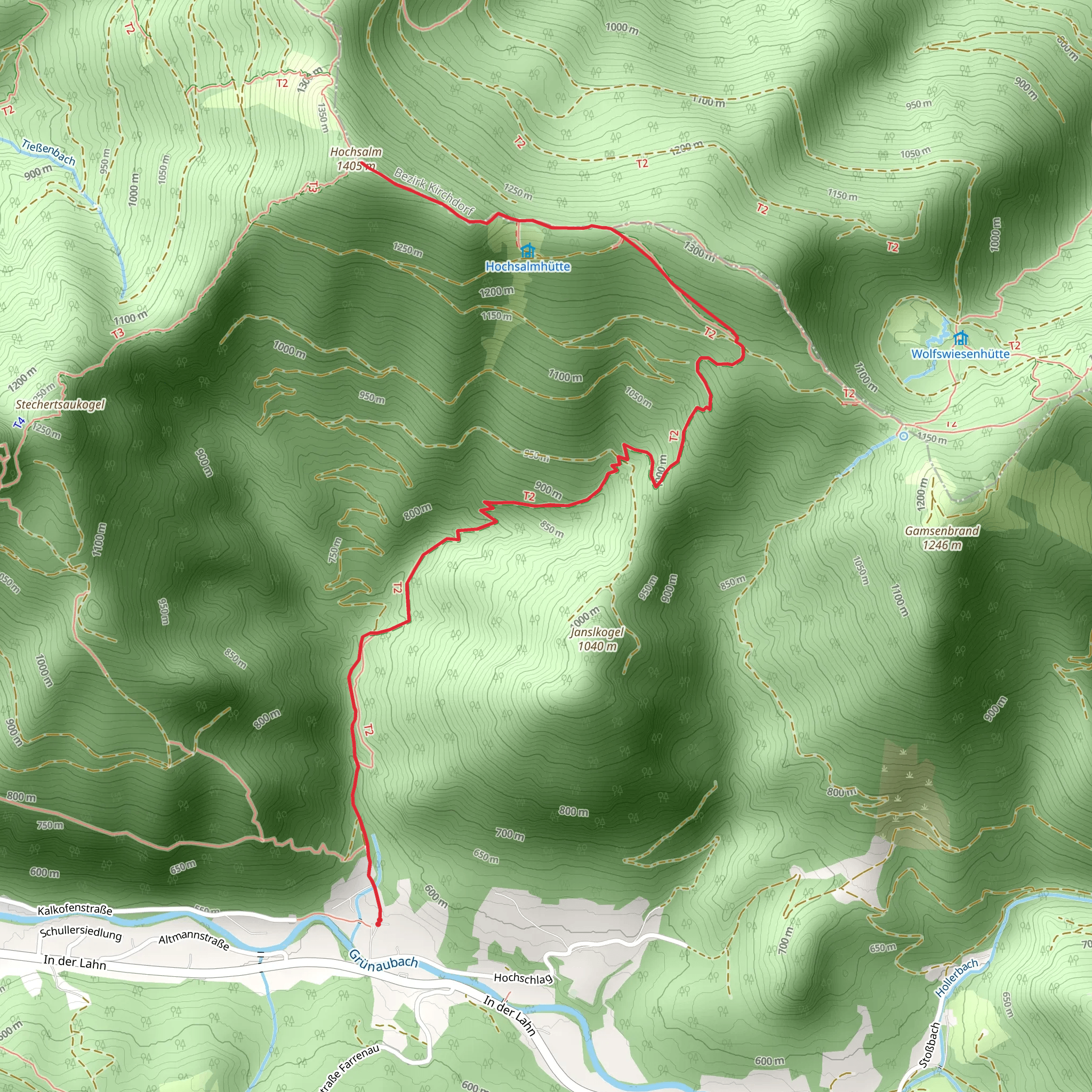 Hochsalm Summit Trail mobile static map