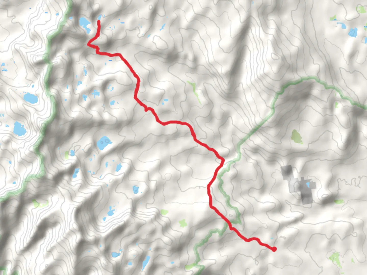 An image depicting the trail Anne Lake via Theodore Solomons Trail and its surrounding area.