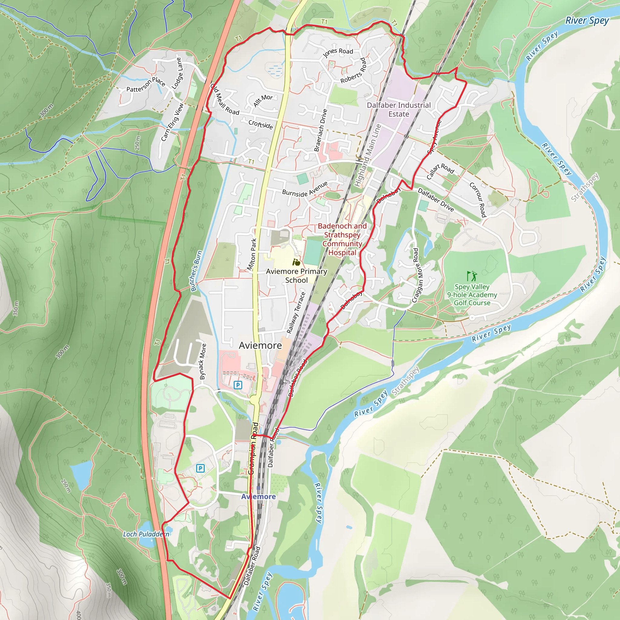 Aviemore Orbital Walk mobile static map