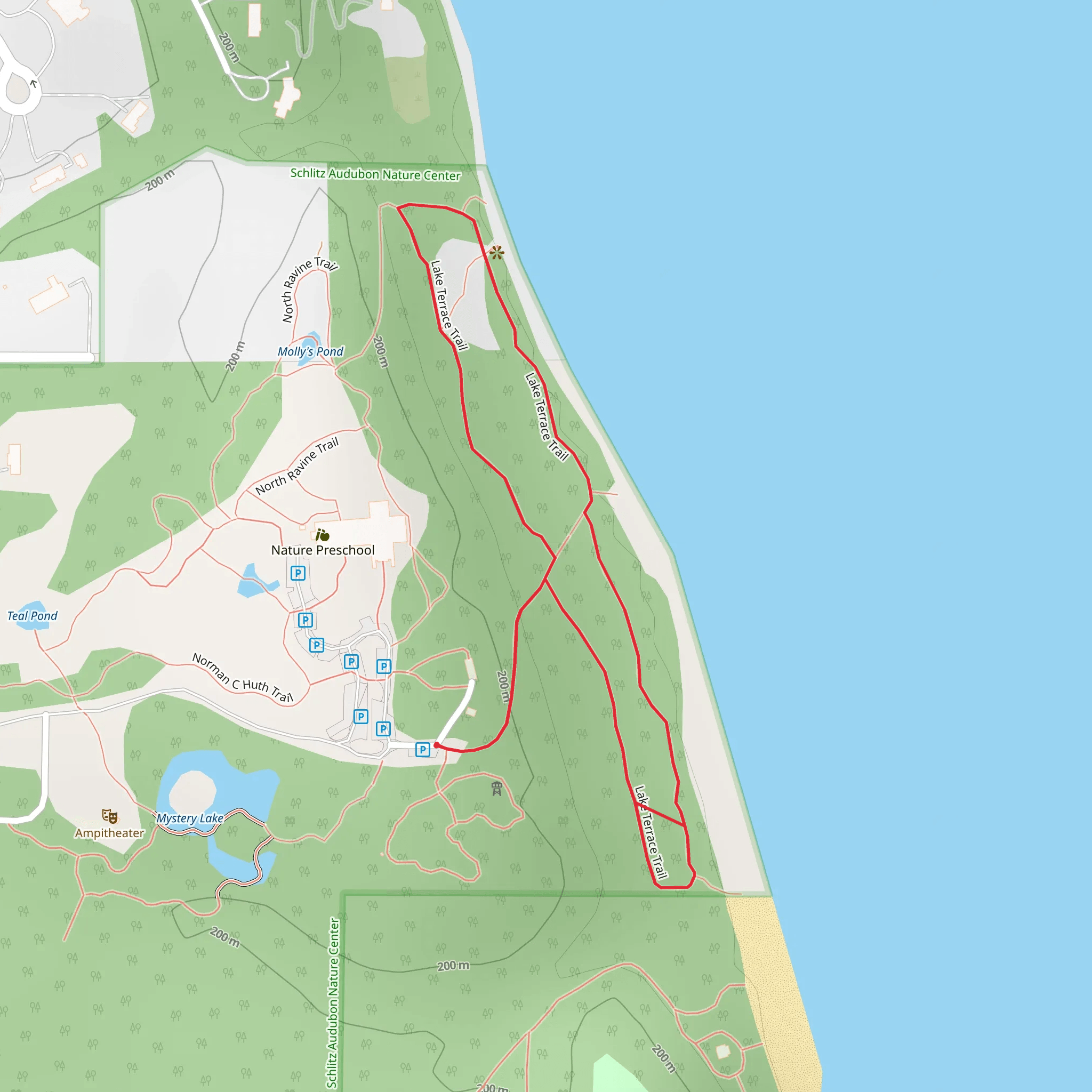 Lake Terrace Loop Trail mobile static map