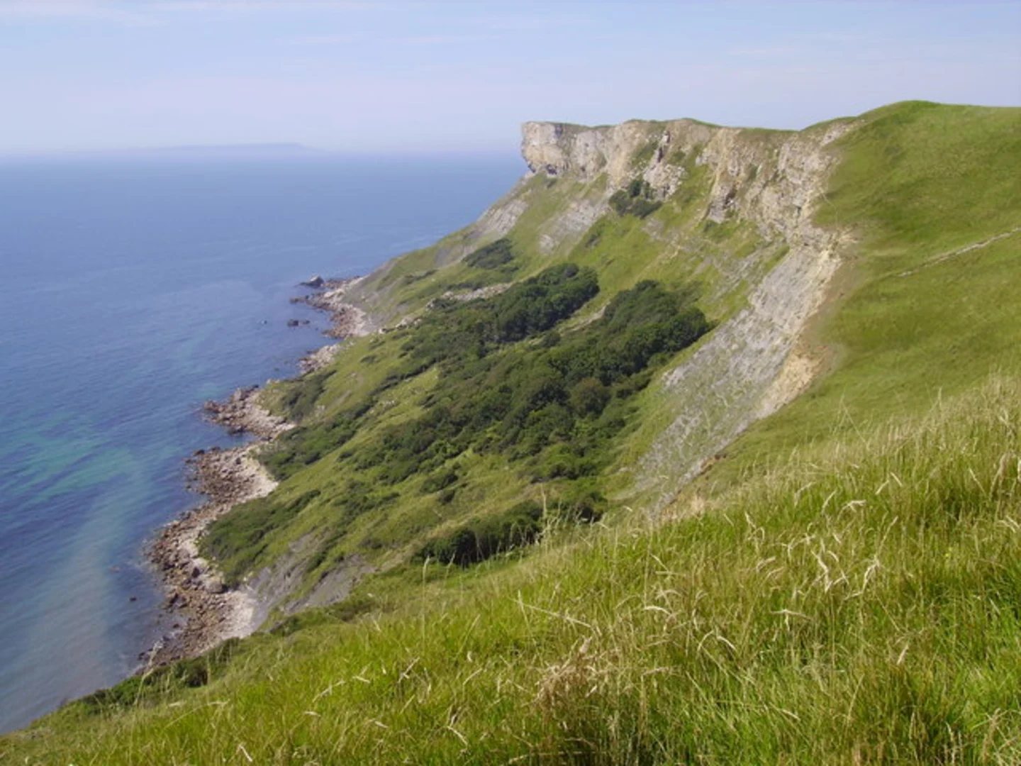 An image depicting the trail Tyneham Cap and Worbarrow Tout Loop - Kimmeridge and its surrounding area.