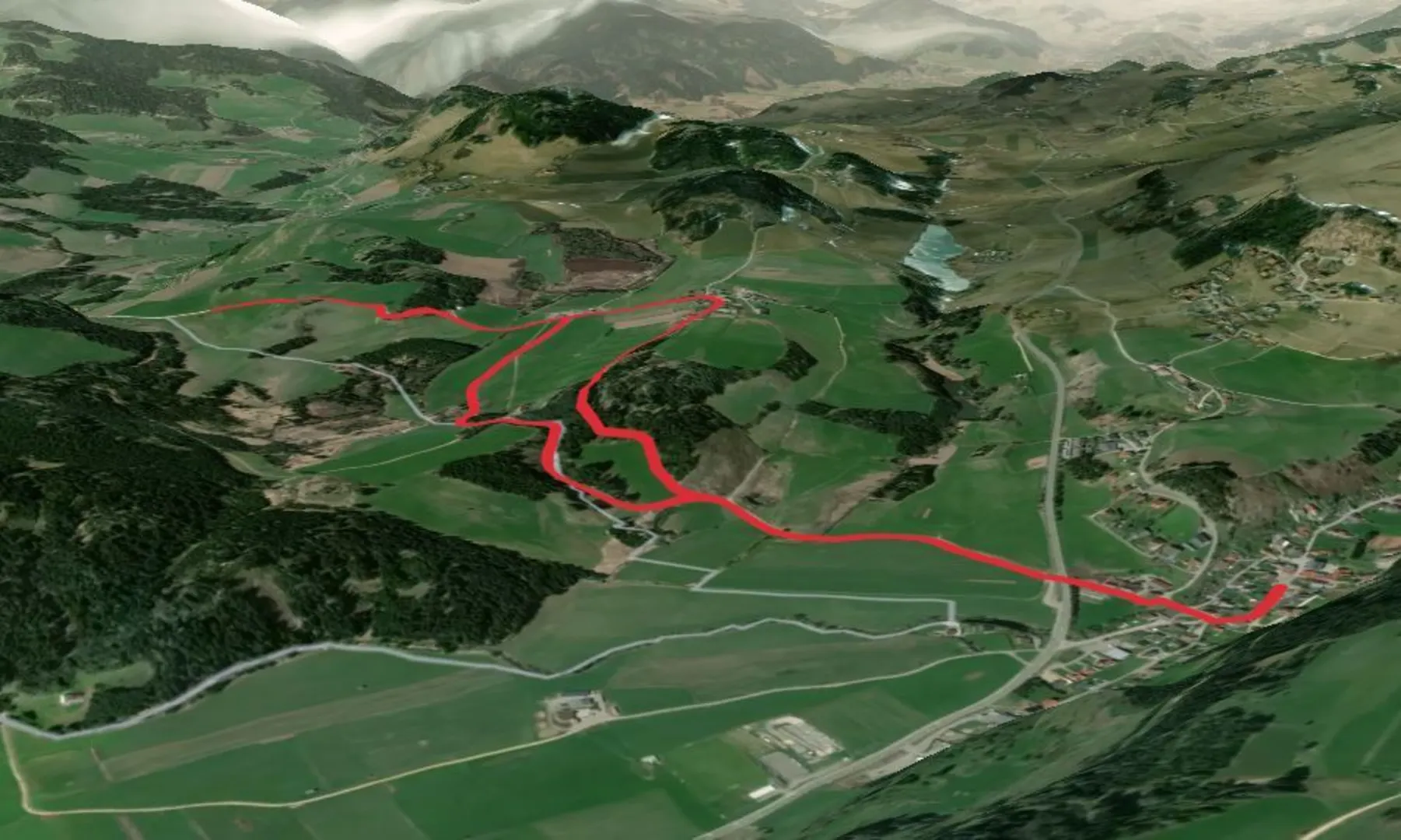 An image depicting the trail Hans in Luck Trail and its surrounding area.
