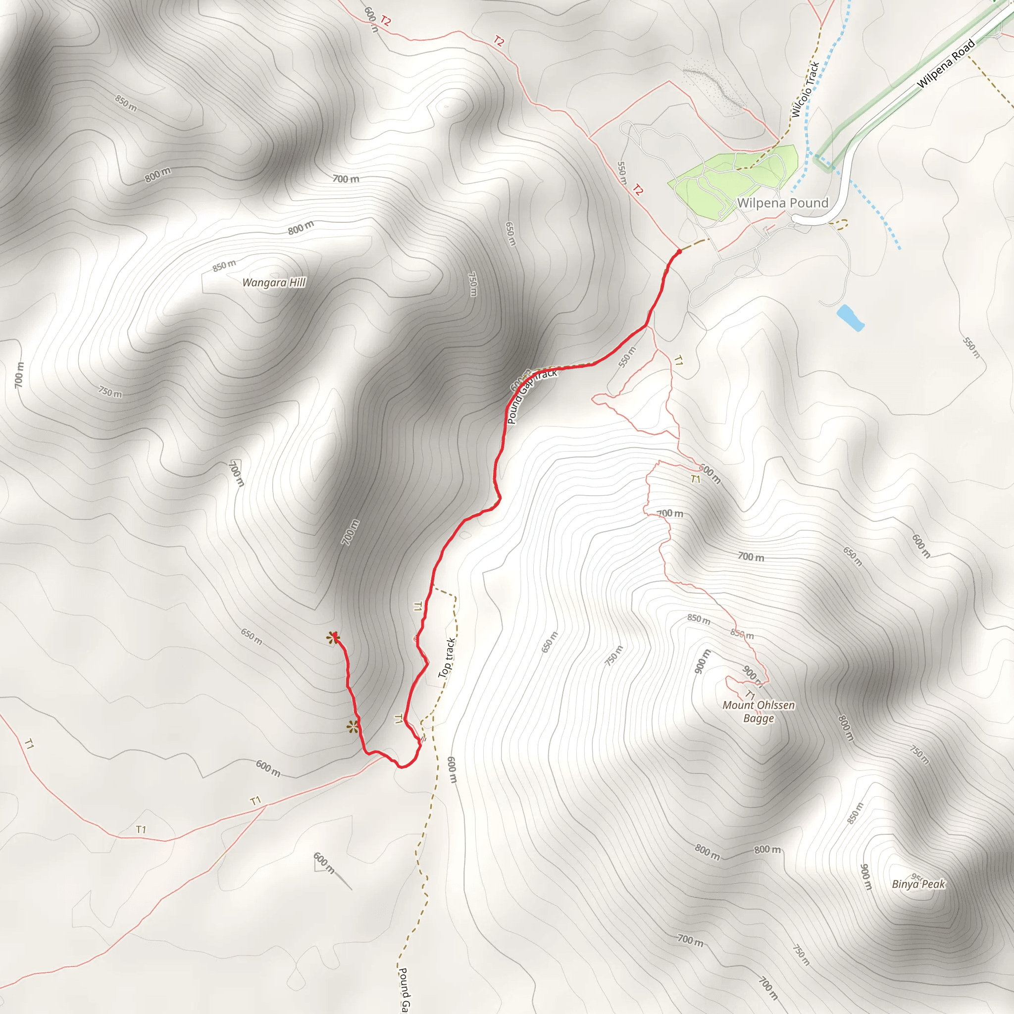 Wangarra Lookout Hike mobile static map