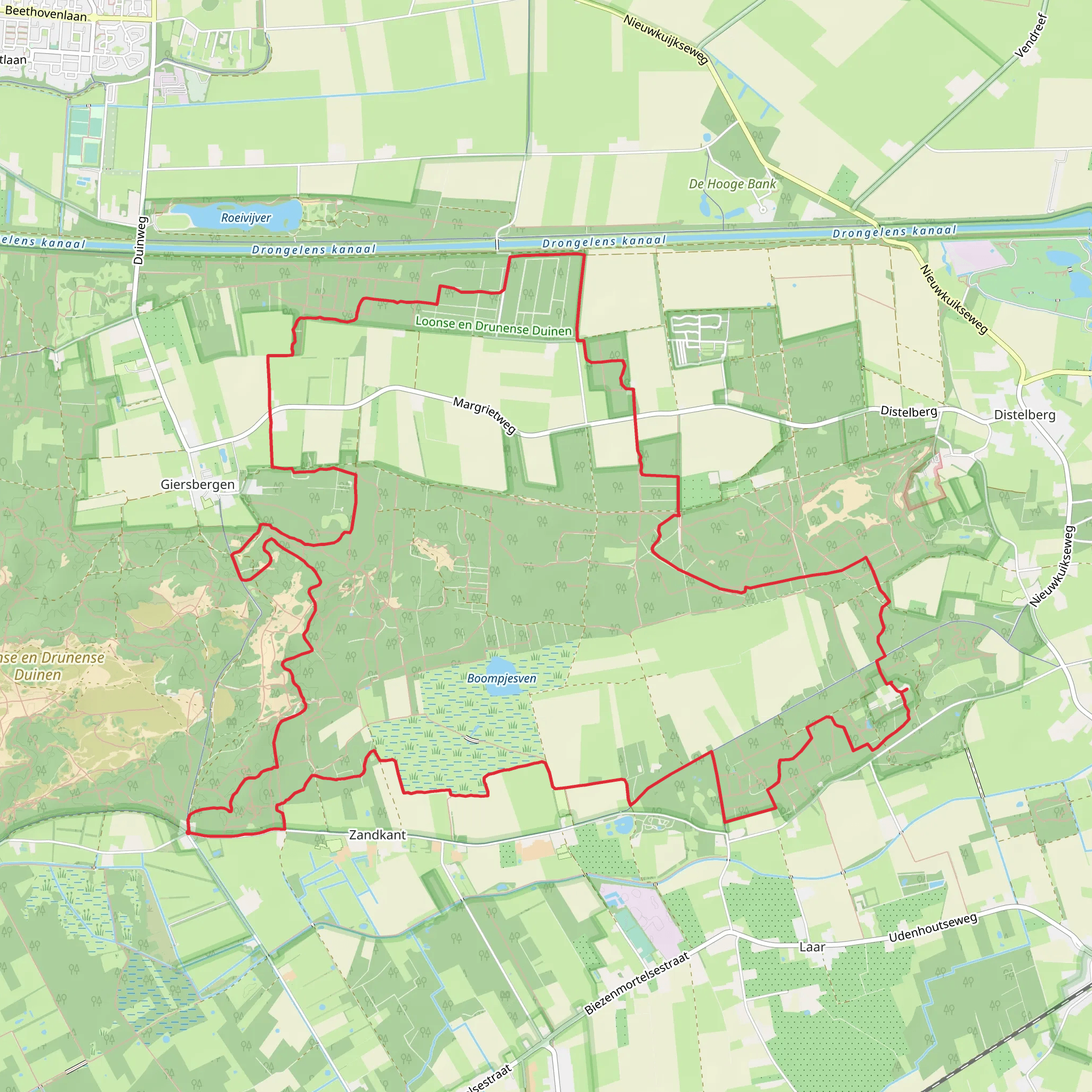 Hooge Heide and Zwarte Berg Loop mobile static map