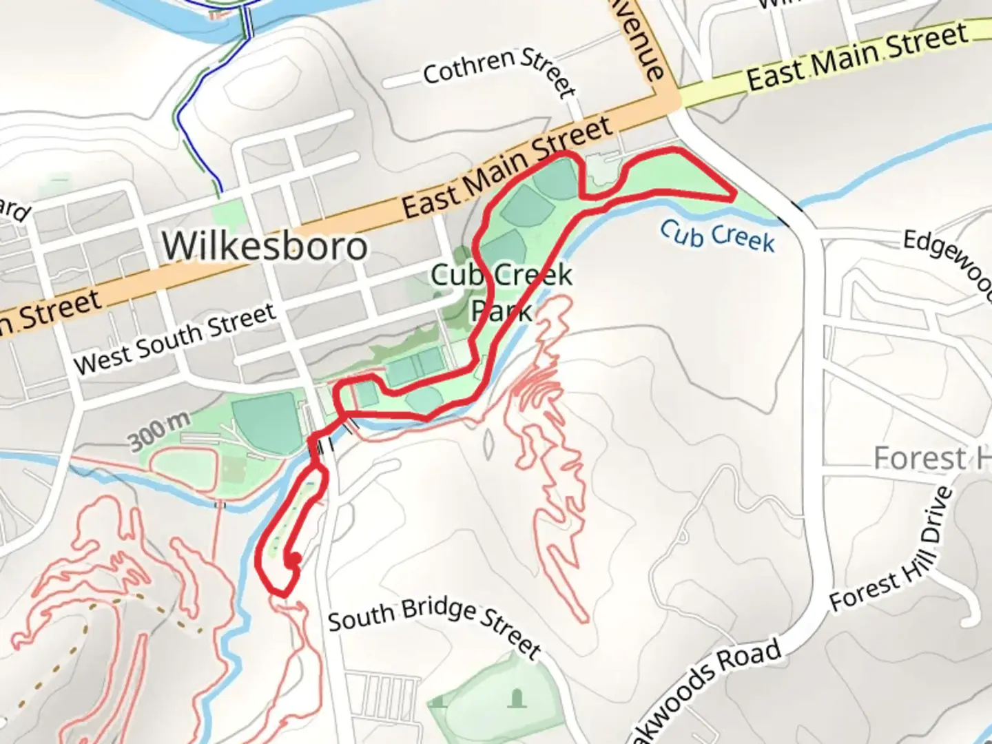 An image depicting the trail Cub Creek Walking Loop Trail and its surrounding area.