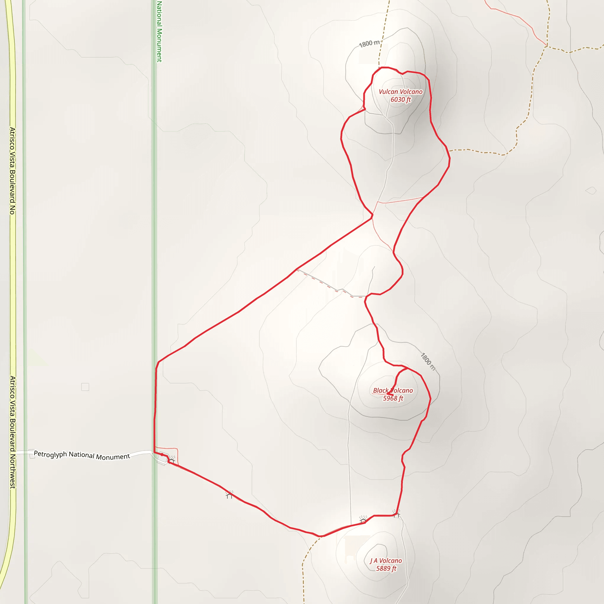 Black and Vulcan Loop mobile static map