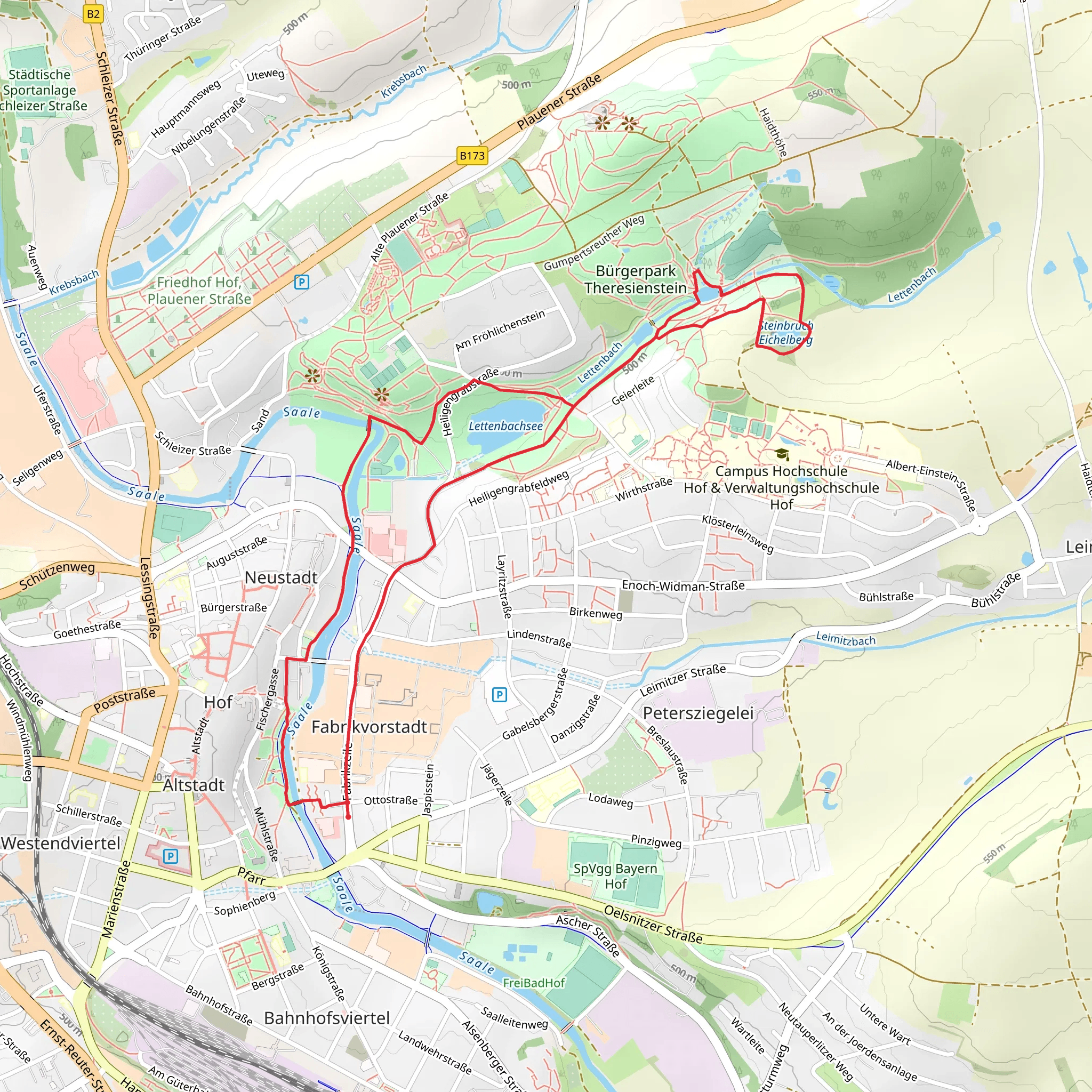 Hof and Eichelberg Loop mobile static map
