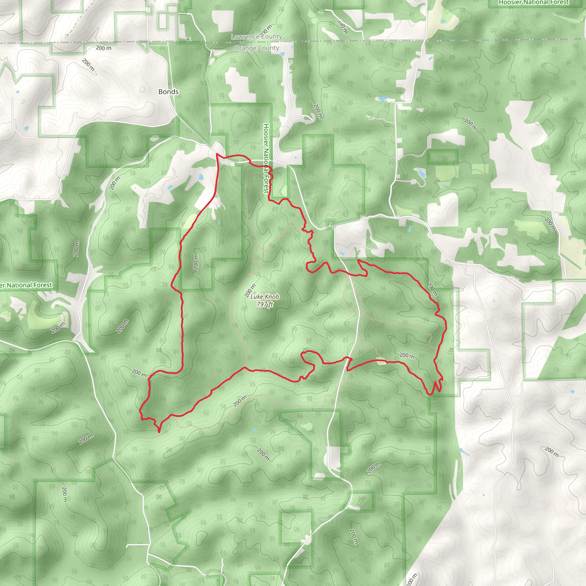 Shirley Creek Loop Trail mobile static map