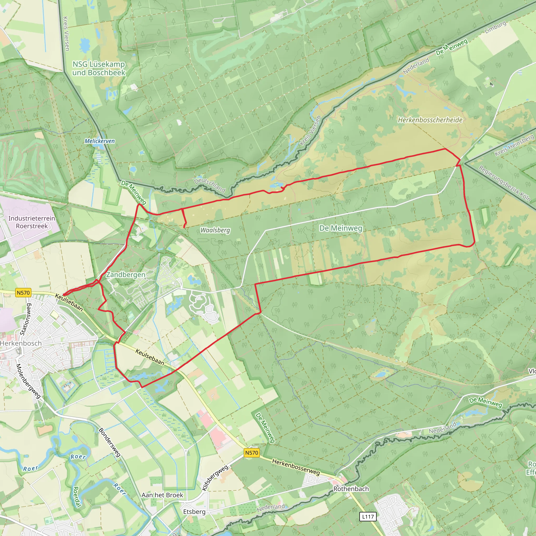 Turfkoelen, De Meinweg and Rolvennen Loop mobile static map