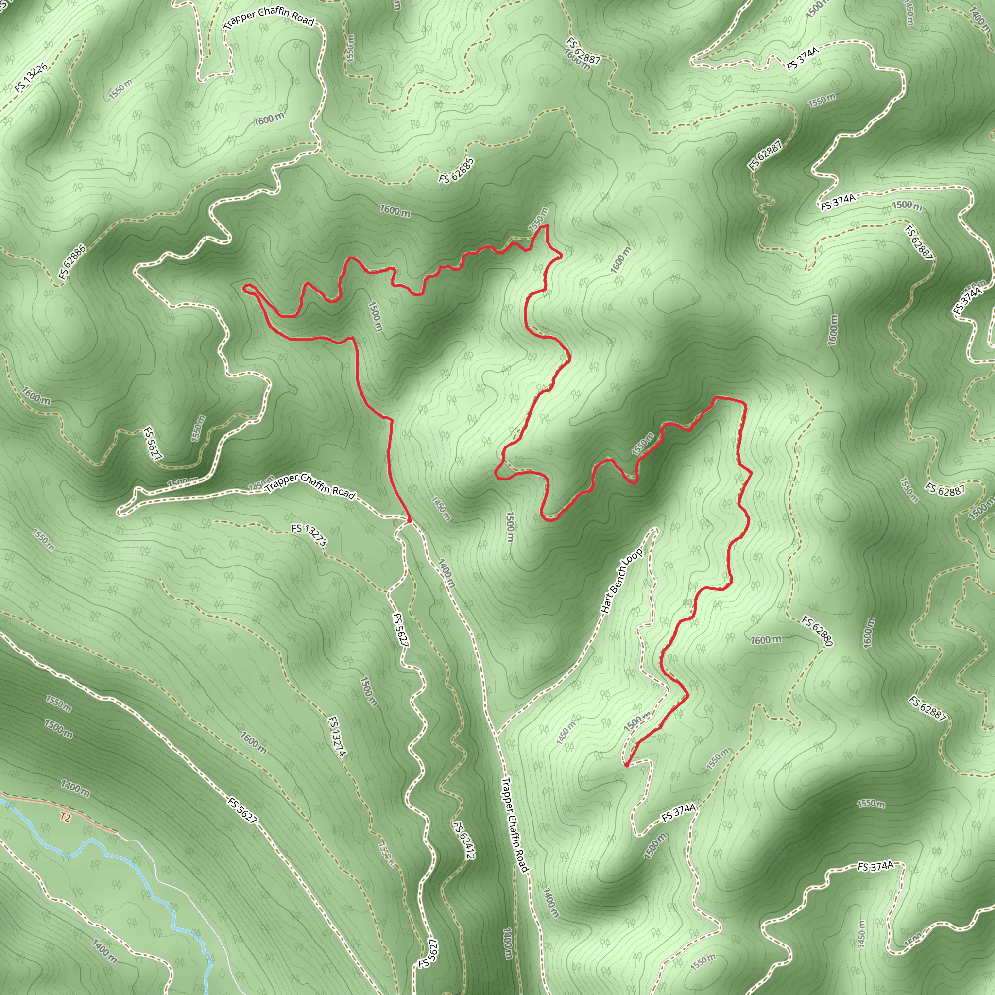 Little Trapper Trail mobile static map