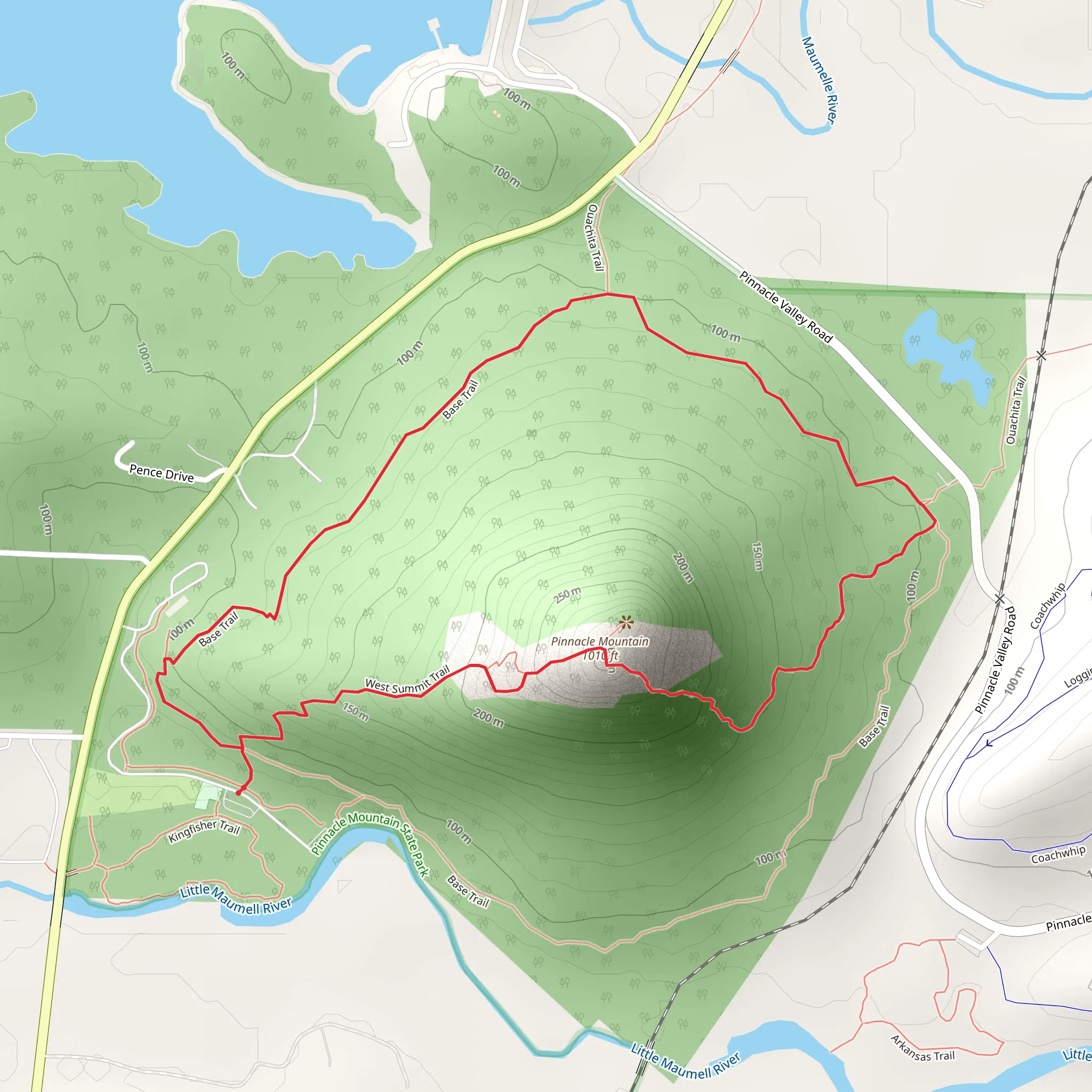Pinnacle Mountain Loop mobile static map