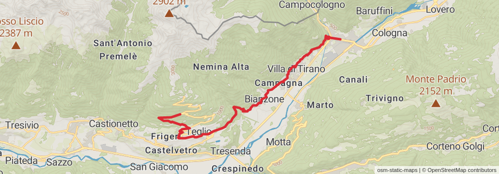 Sentiero Italia - Alps Section stage 77 Map