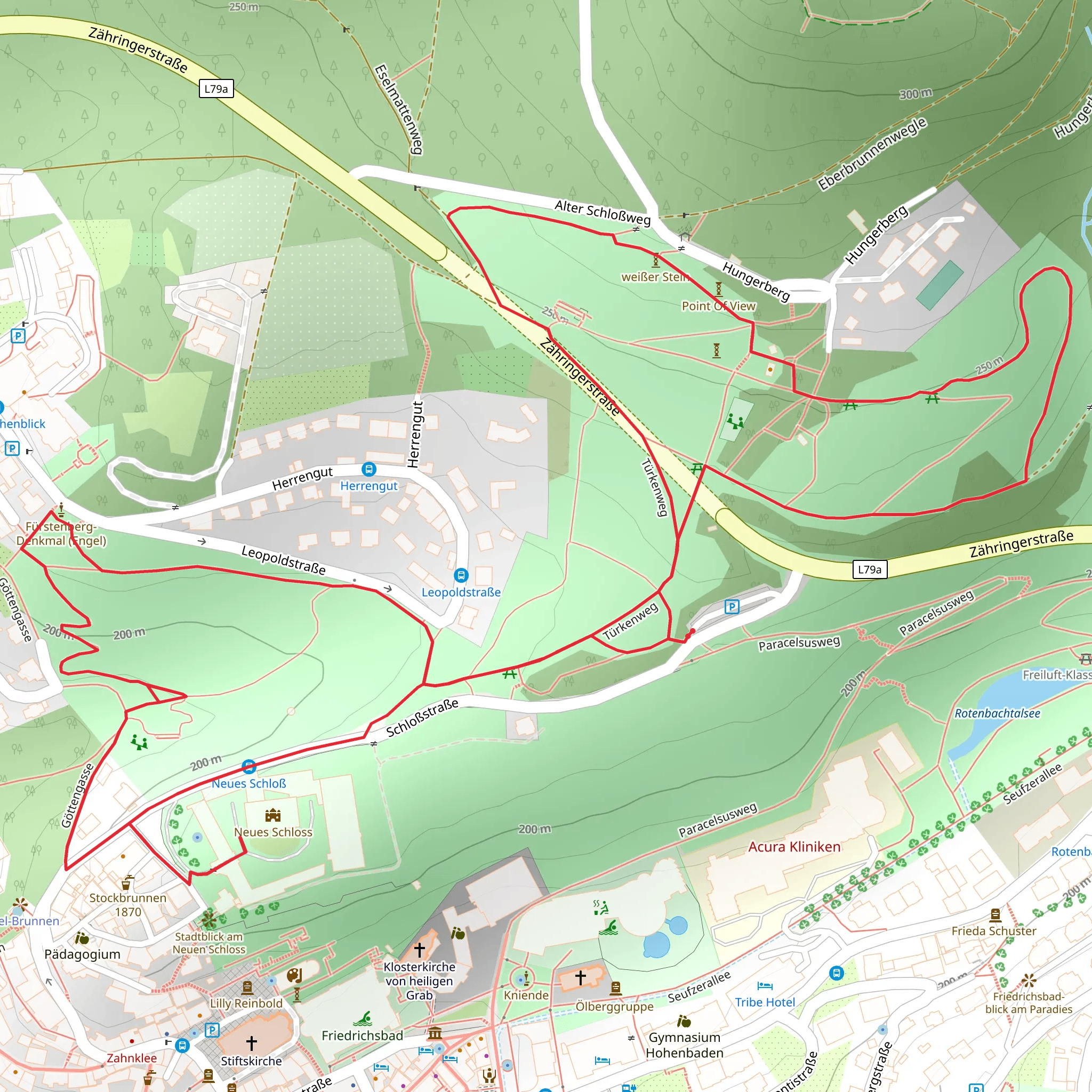 Reitweg and Türkenweg Loop mobile static map