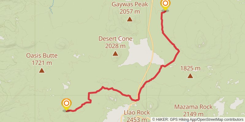 Pacific Crest Trail - Mount Hood To Mount Mcgloughlin stage 25 Map