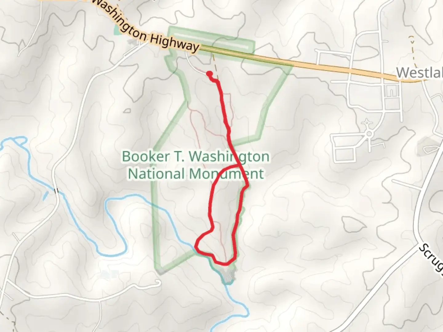 An image depicting the trail Jack-O-Lantern Branch Heritage Loop Trail and its surrounding area.
