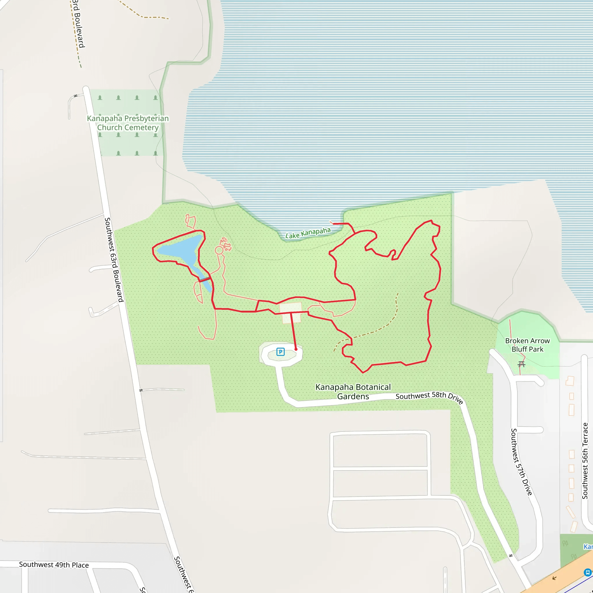 Kanapaha Botanical Gardens Loop mobile static map
